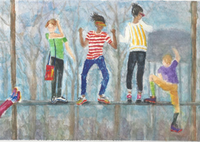 Children on Fence