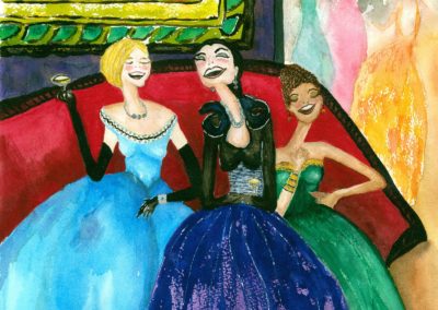 Girls Laughing on the Couch