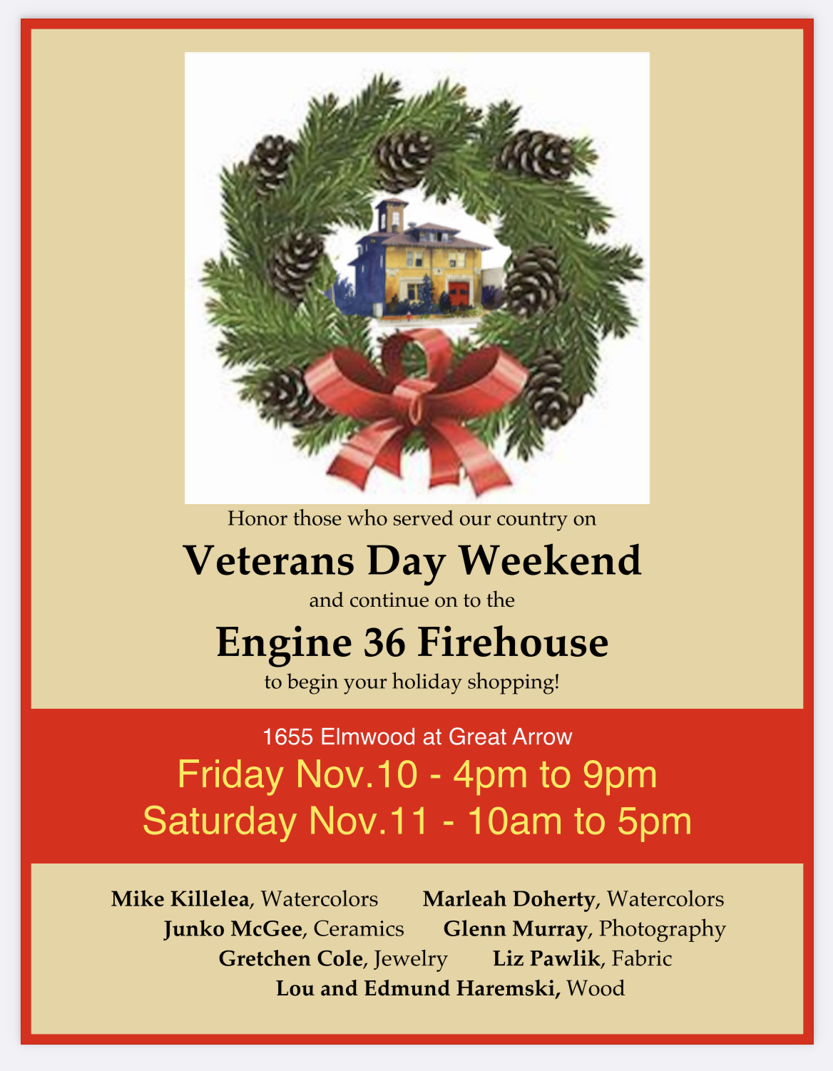 Veteran's Day @ Engine 36 Firehou